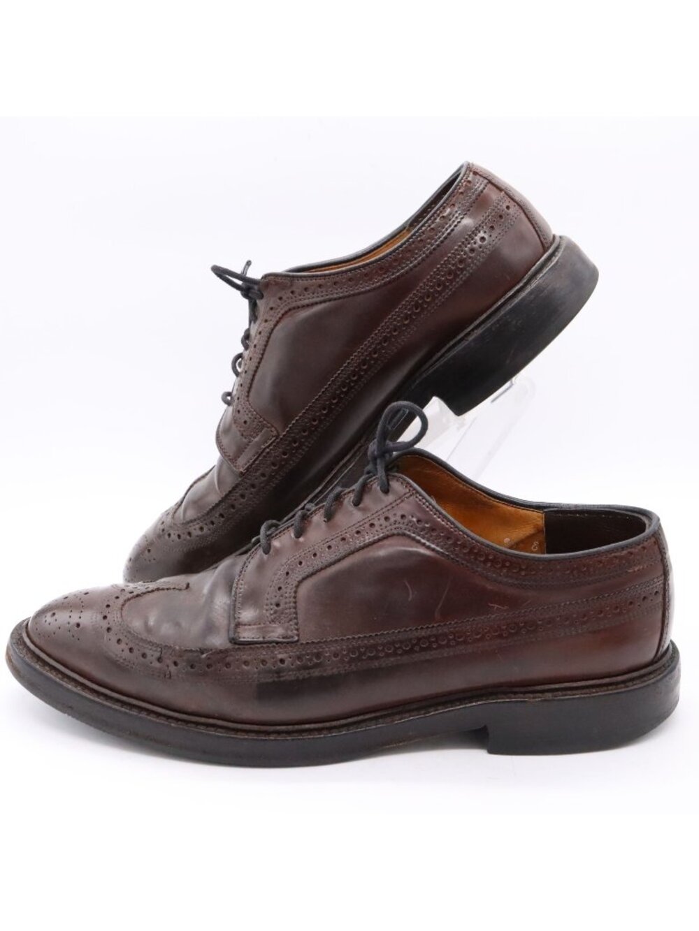 Allen Edmonds MacNeil Wingtip Leather Shoes 9.5 E Dark Chili Brown